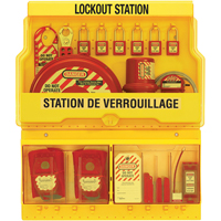 Deluxe Lockout Stations, Thermoplastic Padlocks, 32 Padlock Capacity, Padlocks Included Ottawa Fastener Supply