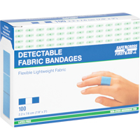 Bandages, Rectangular/Square, 3", Fabric Metal Detectable, Sterile Ottawa Fastener Supply