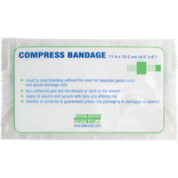 Compress Bandages, Crepe Tails, Cut to Size L x 4-1/2" W Ottawa Fastener Supply