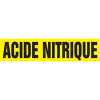 "Acid Nitrique" Pipe Marker, Self-Adhesive, 4" H x 24" W, Black on Yellow Ottawa Fastener Supply