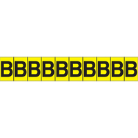 Individual Adhesive Letter Markers, B, 1" H, Black on Yellow Ottawa Fastener Supply
