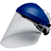 Ratchet Headgear with Polycarbonate Faceshield, Polycarbonate, Ratchet Suspension, Meets ANSI Z87+ SDA135 | Ottawa Fastener Supply