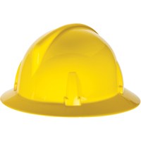 Casques de s&eacute;curit&eacute; &agrave; bordure compl&egrave;te TopGard, R&eacute;pond aux normes CSA type 1, Suspension Rochet, Non ventil&eacute; Ottawa Fastener Supply