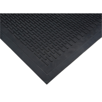 Low-Profile Matting, Rubber, Scraper Type, Solid Pattern, 3' x 5', Black SDL871 | Ottawa Fastener Supply