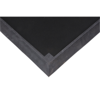 Foot Sanitizing Matting, Rubber, 2-2/3' W x 3-1/4' L x 2-1/2" Thick, Black Ottawa Fastener Supply