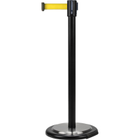Barri&egrave;re sur pied pour le contr&ocirc;le des foules, Acier, 35" h, Ruban Jaune, Longueur du ruban 7' Ottawa Fastener Supply