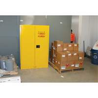 Flammable Storage Cabinet, 45 gal., 2 Door, 43" W x 65" H x 18" D SDN647 | Ottawa Fastener Supply