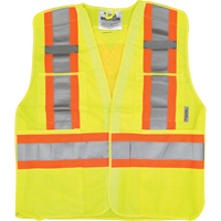 Veste de s&eacute;curit&eacute; pour la circulation, Jaune lime haute visibilit&eacute;, Moyen/Petit, Polyester Ottawa Fastener Supply