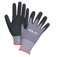 Gants ZX-1 de premi&egrave;re qualit&eacute; compatibles avec les &eacute;crans tactiles, 6/T-petit, R&ecirc;vetement Mousse de nitrile, Calibre 15, Enveloppe en Nylon Ottawa Fastener Supply