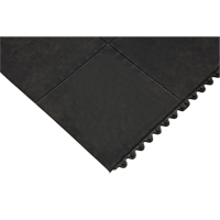 Anti-Fatigue Matting, Smooth, 3' x 3' x 1/2", Black, Natural Rubber Ottawa Fastener Supply