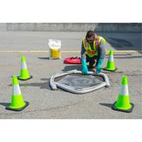 Premium Traffic Cone, 18", Lime Green, 6" Reflective Collar(s) SDS934 | Ottawa Fastener Supply