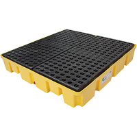 Poly-Slim-Line Spill Pallet with Drain, 66 US gal. Spill Capacity, 49" x 49" x 8.75" Ottawa Fastener Supply