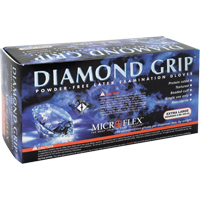 Diamond Grip Examination Gloves, X-Large, Latex, 8-mil, Powder-Free, Natural, Class 2 Ottawa Fastener Supply