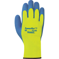 Gants PowerFlex T° Hi Viz 80-400, 7/Petit, R&ecirc;vetement Latex de caoutchouc, Calibre 7, Enveloppe en Tissu &eacute;ponge Ottawa Fastener Supply