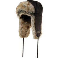 Quilted Synthetic Fur-Lined Hat, Nylon/Fur Lining, X-Large, Black Ottawa Fastener Supply