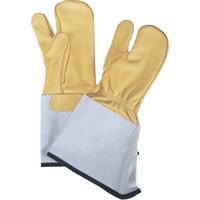 3-Finger Gloves, Medium, Grain Cowhide Palm SED907 | Ottawa Fastener Supply