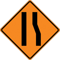 Tilt-Adjust Merge Left Roll-Up Construction Sign, 36" x 36", Vinyl, Pictogram Ottawa Fastener Supply