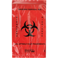 Infectious Waste Bags, Infectious Waste, 9" L x 6" W, 25 /pkg. SEE694 | Ottawa Fastener Supply