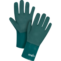 Gants verts &agrave; double enduit, 12" lo, PVC, Doublure en Jersey de coton, 70 mils Ottawa Fastener Supply