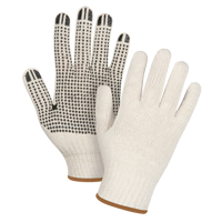 Lightweight Dotted String Knit Gloves, Poly/Cotton, Single Sided, 7 Gauge, Large SDS946 | Ottawa Fastener Supply