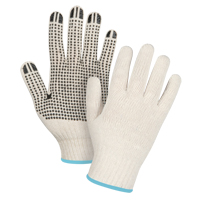Lightweight Dotted String Knit Gloves, Poly/Cotton, Single Sided, 7 Gauge, X-Large Ottawa Fastener Supply