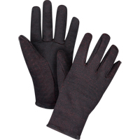 Jersey Gloves, Large, Brown, Red Fleece, Slip-On SEE949 | Ottawa Fastener Supply