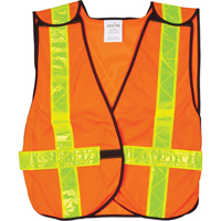 Standard-Duty Safety Vest, High Visibility Orange, Large, Polyester SEF094 | Ottawa Fastener Supply