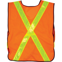 Standard-Duty Safety Vest, High Visibility Orange, Medium, Polyester Ottawa Fastener Supply