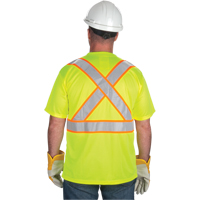 CSA Compliant T-Shirt, Polyester, Medium, High Visibility Lime-Yellow Ottawa Fastener Supply