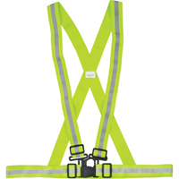 Standard-Duty Safety Harness, High Visibility Lime-Yellow, Silver Reflective Colour, Medium SEF117 | Ottawa Fastener Supply