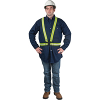 Standard-Duty Safety Harness, High Visibility Lime-Yellow, Silver Reflective Colour, Medium SEF117 | Ottawa Fastener Supply