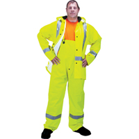 RZ900 Premium Traffic Rain Suit, Polyester/PVC, Medium, Lime-Yellow SEH114R | Ottawa Fastener Supply