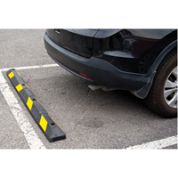 Parking Curb, Rubber, 6' L, Black/Yellow SEH141 | Ottawa Fastener Supply