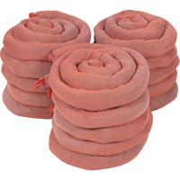 Remblais tubulaires absorbants, Mati&egrave;res dangereuses, Absorption 50 gal., 3" la x 8' lo, Pqt de 15 Ottawa Fastener Supply