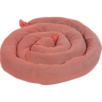 Remblais tubulaires absorbants, Mati&egrave;res dangereuses, Absorption 50 gal., 3" la x 8' lo, Pqt de 15 Ottawa Fastener Supply