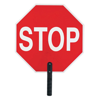 "Stop" Traffic Sign, 18" x 18", Plastic, English with Pictogram Ottawa Fastener Supply