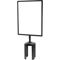 Tensabarrier&reg; Sign Frame with Adapter, Black Ottawa Fastener Supply