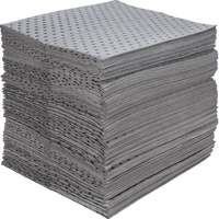 Feuilles absorbantes en fibres fines de calibre industriel, Universel, 15" x 17", 40 gal. d'absorption Ottawa Fastener Supply