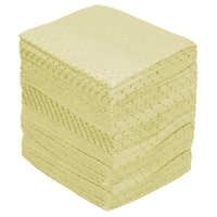 Industrial-Grade Fine Fibre Sorbent Pads, Hazmat, 15" x 17", 40 gal. Absorbancy Ottawa Fastener Supply