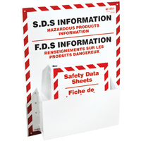 Safety Data Sheet Information Stations, English & French, Binders Included SEJ592 | Ottawa Fastener Supply