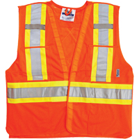 Traffic Safety Vest, High Visibility Orange, Medium/Small, Polyester, CSA Z96 Class 2 - Level 2 SEK051 | Ottawa Fastener Supply