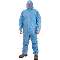 Premium Hooded Coveralls, Medium, Blue, Polypropylene Ottawa Fastener Supply