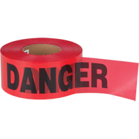 "Danger" Barricade Tape, Bilingual, 3" W x 1000' L, 1.5 mils, Black on Red SEK399 | Ottawa Fastener Supply