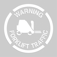 Floor Marking Stencils - Warning Forklift Traffic, Pictogram, 20" x 20" SEK520 | Ottawa Fastener Supply