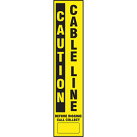 Flexible Marker Stake Decals - Caution Cable Line SEK550 | Ottawa Fastener Supply
