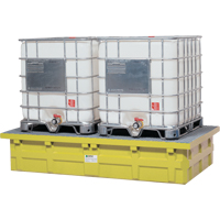 Double IBC Low-Top Without Drain, 385 US gal. Spill Capacity, 110" x 55" x 20" Ottawa Fastener Supply