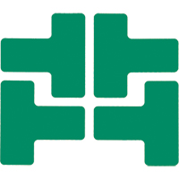 Floor Corner Marks, T, 5" L x 2" W, Green, Polyester Ottawa Fastener Supply