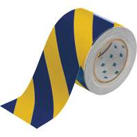 ToughStripe&reg; Floor Marking Tape, 4" x 100', Polyester, Blue and Yellow Ottawa Fastener Supply