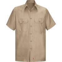 Short Sleeve Ripstop Shirt, Men's, 3X-Large, Khaki Ottawa Fastener Supply