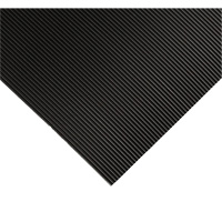 Corrugated Switchboard Matting No.702, 2' W x 10' L, 1/4" Thickness, Black, PVC Ottawa Fastener Supply